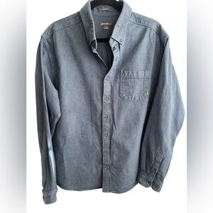 EDDIE BAUER Men’s Cotton Herringbone Long sleeve Button-Down size XLT Blue